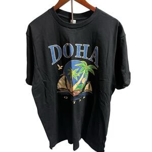 Doha Tshirt Short Sleeve 100% Cotton Black XL